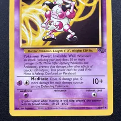 Mr. Mime 22/64 Jungle Rare Non-Holo Wizards 1999 WOTC Pokemon Card Near Mint NM - Image 3