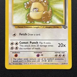 Kangaskhan 21/64 Jungle Non-Holo Pokemon Card Near Mint NM - Image 3