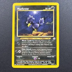 Murkrow 24/111 Neo Genesis Rare Non-Holo Regular Wizards Pokemon Card 2000 LP - Image 1