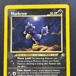 Murkrow 24/111 Neo Genesis Rare Non-Holo Regular Wizards Pokemon Card 2000 LP - Image 2
