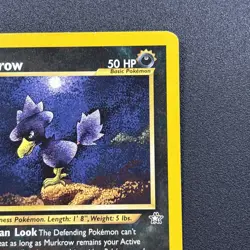 Murkrow 24/111 Neo Genesis Rare Non-Holo Regular Wizards Pokemon Card 2000 LP - Image 4