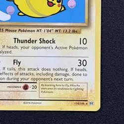 Flying Pikachu 110/108 XY Evolutions Secret Rare 2016 Pokemon Card Near Mint NM - Image 5