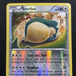 Snorlax 77/124 Fates Collide Reverse Holo 2016 Pokemon Card Near Mint NM - Image 2