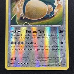 Snorlax 77/124 Fates Collide Reverse Holo 2016 Pokemon Card Near Mint NM - Image 3