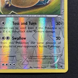 Snorlax 77/124 Fates Collide Reverse Holo 2016 Pokemon Card Near Mint NM - Image 5