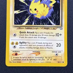 Pikachu 70/111 Neo Genesis Non-Holo Pokemon Card 2000 Gamefreak Near Mint NM - Image 3