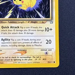 Pikachu 70/111 Neo Genesis Non-Holo Pokemon Card 2000 Gamefreak Near Mint NM - Image 5