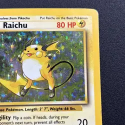 Raichu 014/102 Base Set Holo Rare Wizards WOTC Pokemon Card MP - Image 4