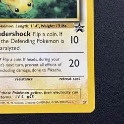 Pikachu 27/53 Promo Black Star Pokemon Card Wizards 2000 WOTC Near Mint NM - Image 5