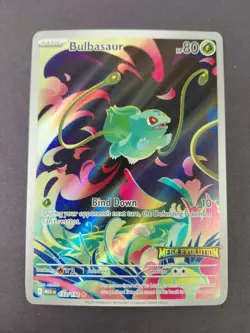 Pokemon Mega Evolution Bulbasaur 133/132 Mega Evolution Stamped Promo TCG Card B - Image 1