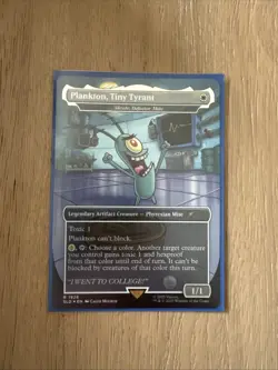 FOIL PLANKTON TINY TYRANT (SKRELV) SPONGEBOB SECRET LAIR SLD MTG IN HAND - Image 1