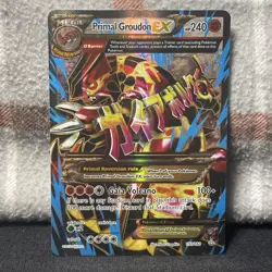 Pokemon Primal Groudon EX Full Art Ultra Rare Holo 151/160 XY Primal Clash Card - Image 1