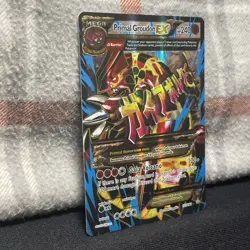 Pokemon Primal Groudon EX Full Art Ultra Rare Holo 151/160 XY Primal Clash Card - Image 2