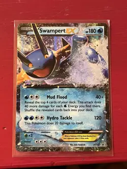 Pokemon Swampert EX XY55 Promo Holo Card XY Set 180 HP Mud Flood Hydro Tackle - Image 1