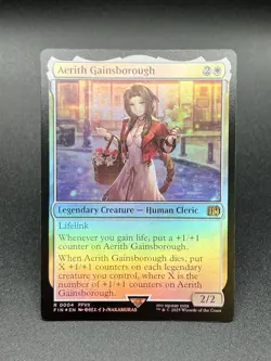 MTG ~ Aerith Gainsborough ~ FOIL #4 Final Fantasy FIN : NM - Image 1