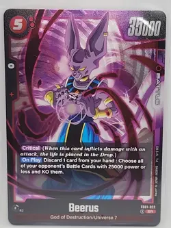 Dragon Ball Super Card Game Beerus Awakened Pulse FB01-023 Regular Super Rare - Image 1
