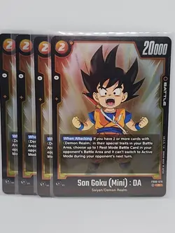 Son Goku (mini) : DA FB06-079 Rare Foil DRAGON BALL SUPER CARD GAME Playset X4 - Image 1