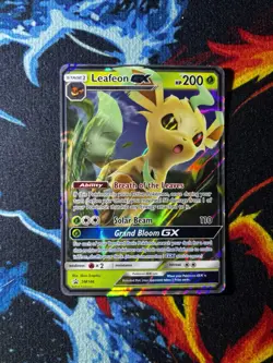 Pokemon TCG Leafeon GX Promo Black Star Holo Card SM146 - Image 1