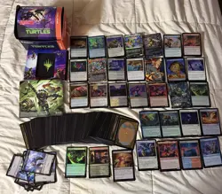 Tmnt MagicTheGathering Lot 32 Foils And Whole Box Minus Basic Lands Not Included - Image 1