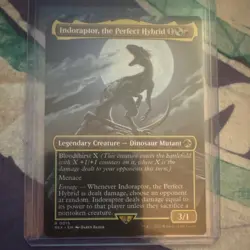 Jurassic World Indoraptor, the Perfect Hybrid MTG Legendary Creature REX Rare - Image 1