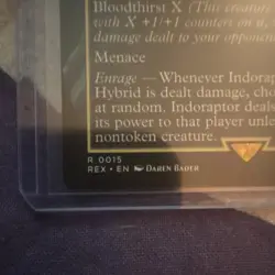 Jurassic World Indoraptor, the Perfect Hybrid MTG Legendary Creature REX Rare - Image 3