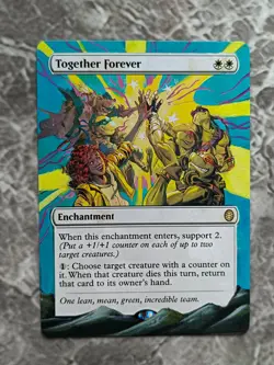 Together Forever MTG Teenage Mutant Ninja Turtles Hand Painted Full Altered Art - Image 1