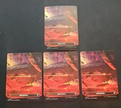 MTG Edge of Eternities Full Art Mountain 3x Regular 1x Foil - Image 1
