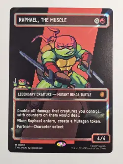 2026 MTG TMNT RAPHAEL THE MUSCLE #0091 SURGE FOIL PIXEL ART UNIVERSES BEYOND TMC - Image 1