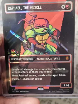 2026 MTG TMNT RAPHAEL THE MUSCLE #0091 SURGE FOIL PIXEL ART UNIVERSES BEYOND TMC - Image 5
