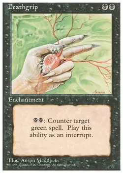 DEATHGRIP x1 mtg NM 4th Edition 1 Unc UNPLAYED - Image 1