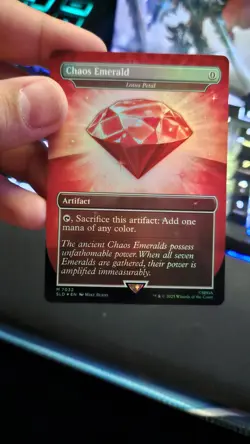 Chaos Emerald (Lotus Petal) Red 7032 Secret Lair Drop Sonic Bonus MTG NM - Image 2
