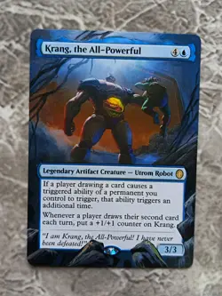 Krang the All-Powerful MTG Teenage Mutant Ninja Turtles Hand Painted Altered Art - Image 1