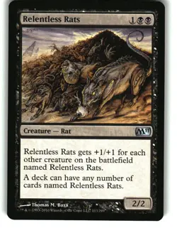 Magic the Gathering - Magic 2011 (M11) Relentless Rats 2011 113 Uncommon - Image 1