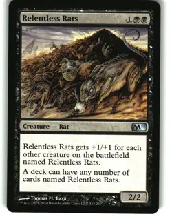 Magic the Gathering - Magic 2011 (M11) Relentless Rats 2011 113 Uncommon - Image 1