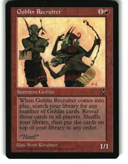 Magic the Gathering - Visions Goblin Recruiter 1997 Uncommon - Image 1
