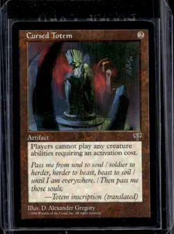 1996 Magic MTG Mirage Cursed Totem #NNO - Image 1