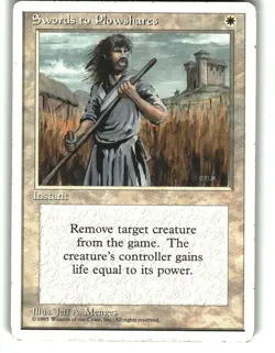 Magic the Gathering - Fourth Edition Swords to Plowshares 1995 302 Uncommon - Image 1