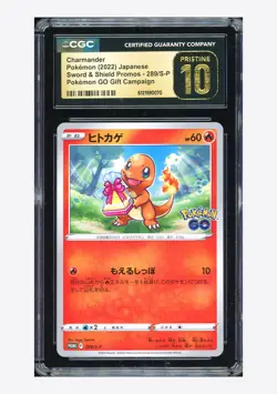 Pokemon CGC 10 PRISTINE Charmander Promo 2022 289/S-P Pokemon Go Gift Japanese - Image 1
