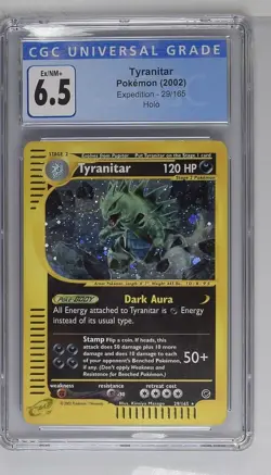Tyranitar Pokemon (2002) Expedition - 29/165 Holo CGC 6.5 - Image 1