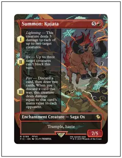 1x Summon: Kujata, Borderless Art, Final Fantasy, Magic MTG NM - Image 1
