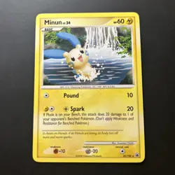 Rare Pokemon Card Minun Majestic Dawn 25/100 Diamond & Pearl - Image 1