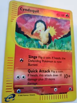 Cyndaquil Expediton Holo Pokemon Card Base WOTC - Image 3