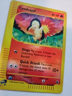 Cyndaquil Expediton Holo Pokemon Card Base WOTC - Image 5