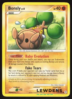 Bonsly - 71/130 - Common - Diamond & Pearl Base - Pokemon Card - 3 - Image 1