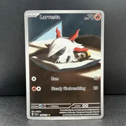 Larvesta 196/191 Surging Sparks Illustration Rare Holo Pokemon TCG Card LP - Image 2