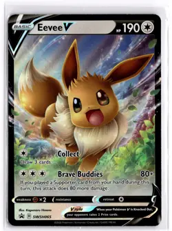 Pokemon TCG Eevee V SWSH065 SWSH: Sword & Shield Black Star Promo - Image 1