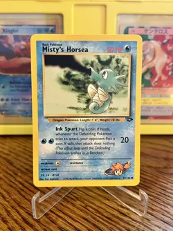 Pokemon TCG Gym Challenge Misty's Horsea 87/132 Near Mint WOTC Vintage Unlimited - Image 1
