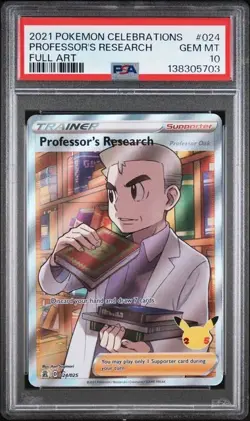 Pokemon Professor's Research #024/025 Celebrations Holo PSA 10 - Image 1