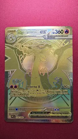 Mega Charizard X ex 130/094 Phantasmal Flames Gold Hyper Rare Pokemon Card MINT - Image 1