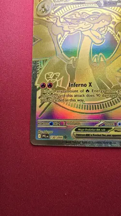 Mega Charizard X ex 130/094 Phantasmal Flames Gold Hyper Rare Pokemon Card MINT - Image 2